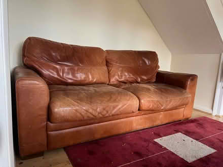 Photo of free Leather Sofa / Couch (Finchampstead, RG40) #1