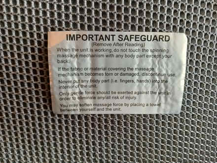 Photo of free Heated back massager (West Bridgford NG2) #4