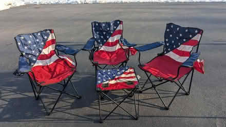 Photo of free 3 camping chairs with table (Raritan Township/Ringoes) #1