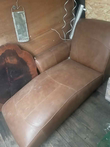 Photo of free Leather effect chaise (wallingford) #1