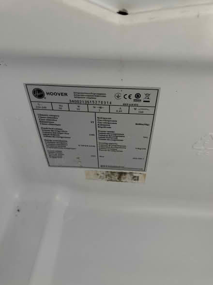 Photo of free Tall Hoover Fridge freezer (Coldean, BN1) #4