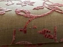 Photo of free Gorgeous beige/ pink linen weave fabric footstool/ pouffe. (Stafford ST17) #3