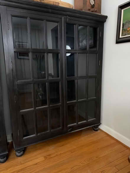 Photo of free Wooden bookcase with glass doors (Silver Spring (off of E.Wayne)) #1
