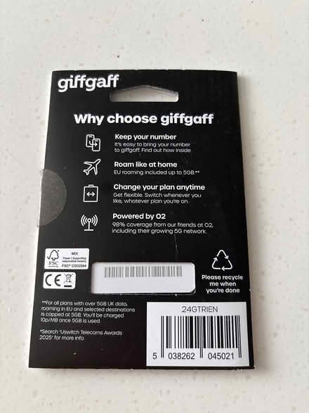 Photo of free Sim card (GL6 Minchinhampton) #2