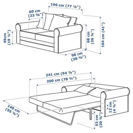 Photo of free Sofa Bed - IKEA GRÖNLID 2 Seat (Winterley CW11) #3