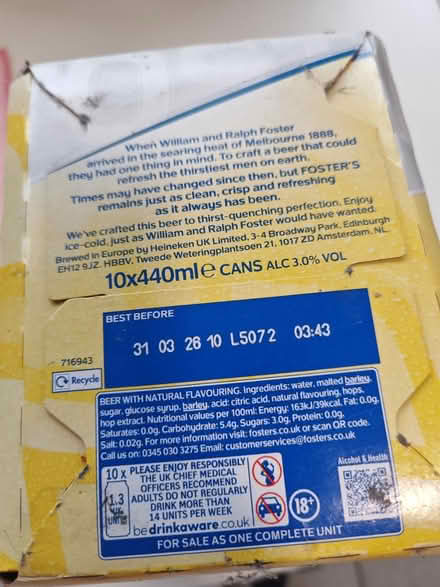 Photo of free Fosters shandy (Wormholt road) #1