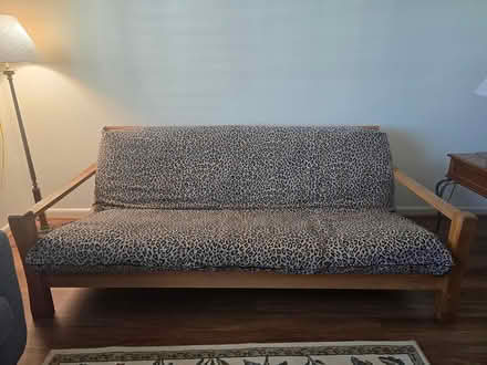 Photo of free Futon frame (solid oak) & futon (Lakeland) #1