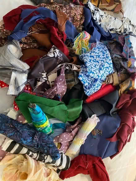 Photo of free Bag of dressmaking fabric offcuts (Gorse Hill GU22) #1