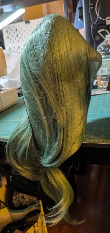 Photo of free Long light green/teal cosplay wig (Denbigh) #1