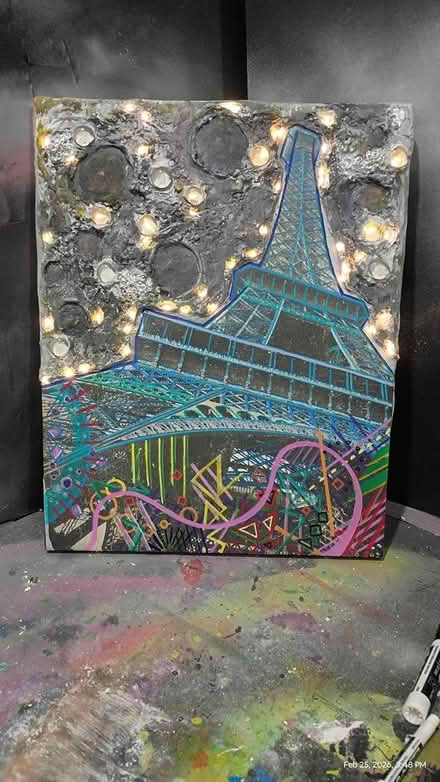 Photo of Art supplies for exhibit (Lynn view) #4