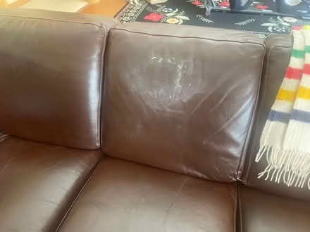Photo of free Leather sectional (Maple Grove) #3