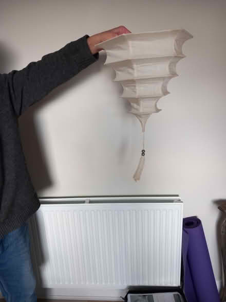 Photo of free white fabric light shade (Bare LA4) #1