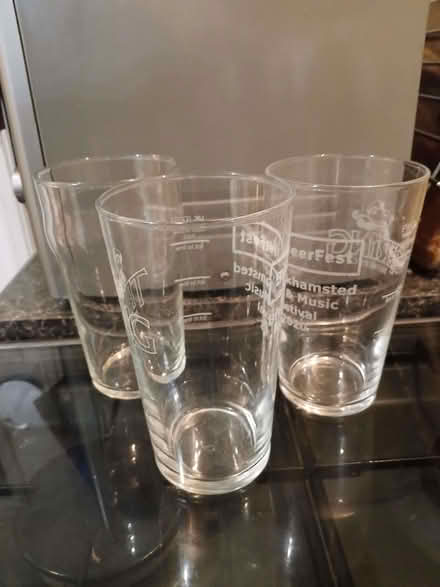 Photo of free Pint glasses x3 (Northchurch HP4) #1