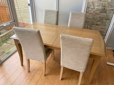 Photo of free Dining table and four chairs (Isleworth) #2