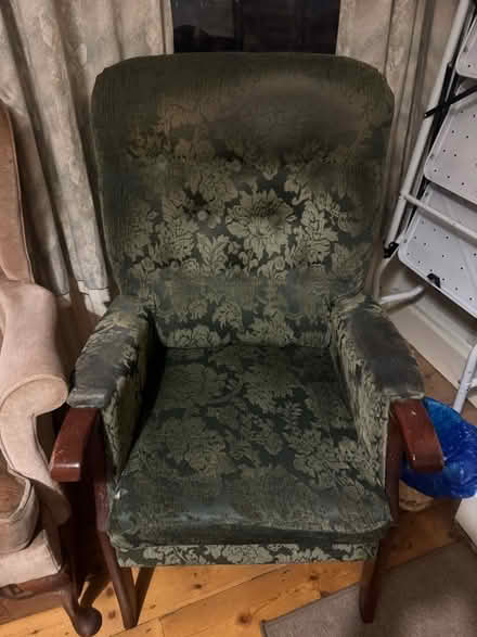 Photo of free Old well used dark blue armchair (Wanstead E11) #1
