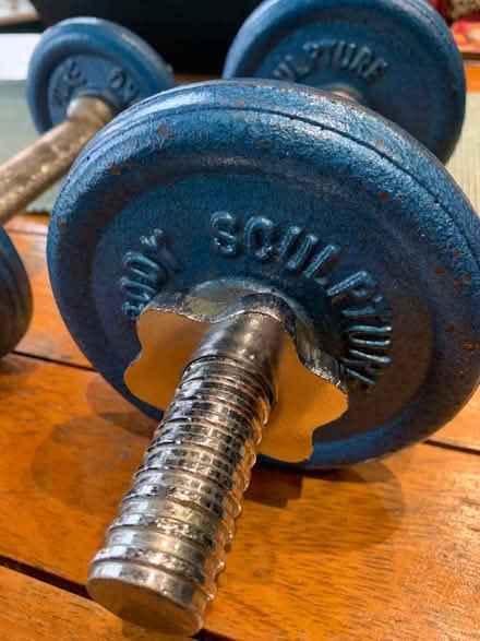 Photo of free Two 1kg dumbells with 4kg weights on each (St Annes BS4) #3