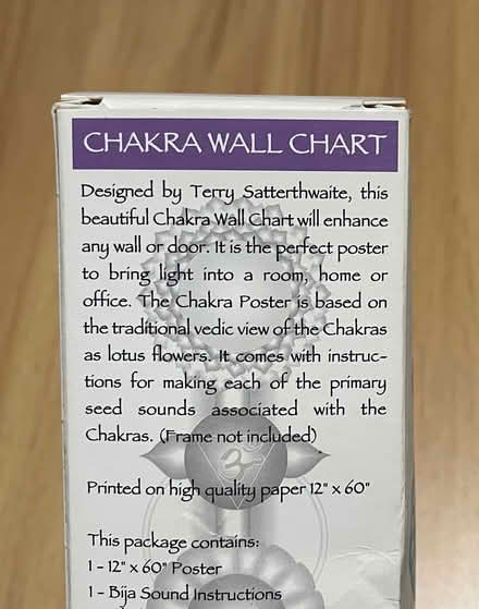 Photo of free Large Chakra poster 60” x 12” (Chorley PR6) #2