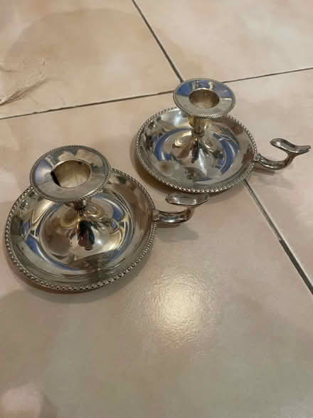 Photo of free Silver Candlestick Holders (New Malden/SW20) #1