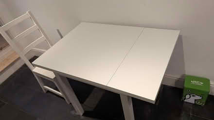 Photo of free ikea folding table and two chairs (SW17) #2