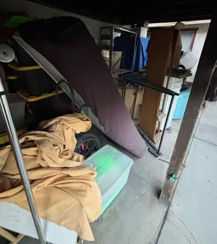 Photo of free Folding twin bed with mattress (Rainbow/Tropicana) #1