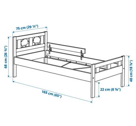 Photo of free Ikea "kritter" child's bed with mattress (New Malden KT3) #2