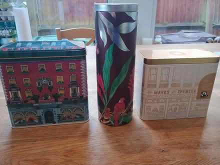 Photo of free 3 decorative tins (1 is music box) (TN22) #1