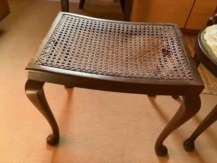 Photo of free Antique chair and matching stool/small table (Caldy Valley CH3) #1