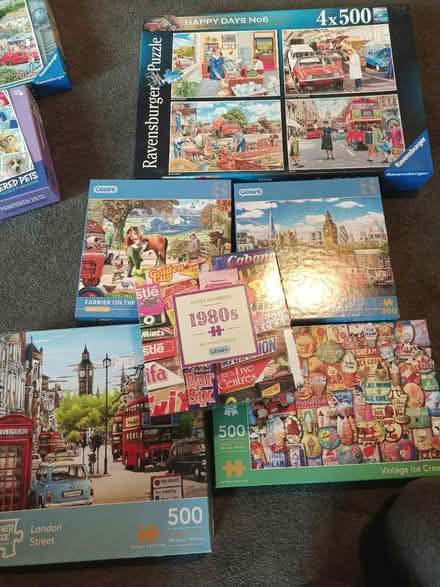 Photo of free 6 x jigsaws 500 piece (Teddington TW11) #1