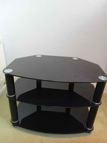 Photo of free Lovely black glass side table / unit! (Roffey RH13) #3