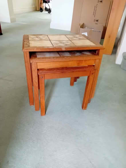 Photo of free Set of 3 gorgeous nested coffee tables!Art project potential (Roffey RH13) #1