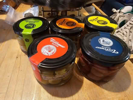 Photo of free 5 jars of different flavoured olives (St Albans AL1) #1