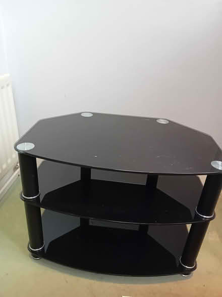 Photo of free Lovely black glass side table / unit! (Roffey RH13) #2