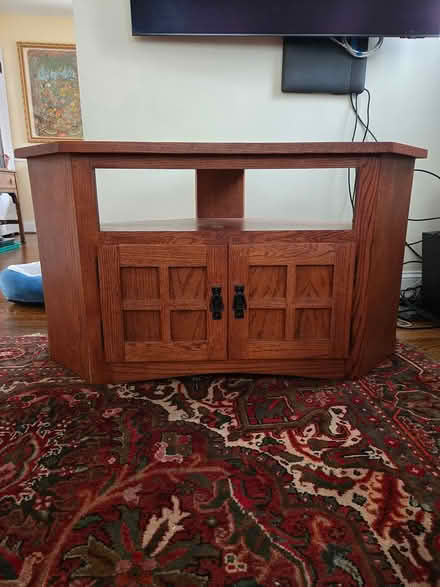 Photo of free TV Console Oak (Sherman Ave. Frederick City.) #1