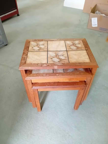 Photo of free Set of 3 gorgeous nested coffee tables!Art project potential (Roffey RH13) #2