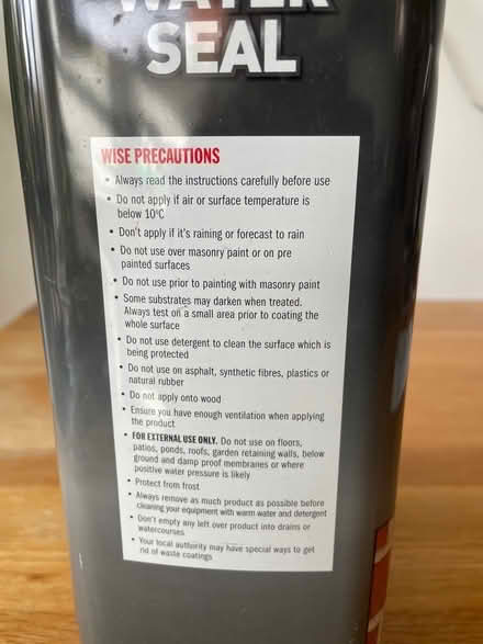 Photo of free Thompsons water seal (Dyke Road area BN1) #3