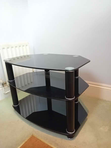 Photo of free Lovely black glass side table / unit! (Roffey RH13) #1