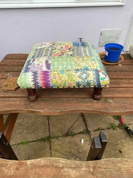 Photo of free Patchwork footstool (Tiptree, Essex CO5) #1