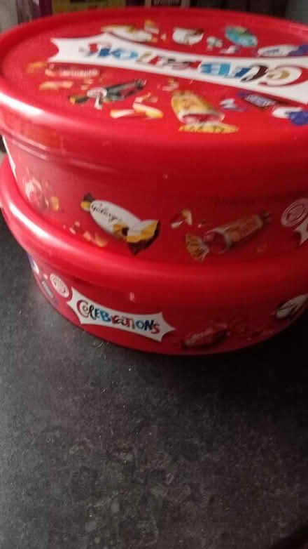 Photo of free 3 empty chocolate tubs (Parkwood, Maidstone ME15) #1