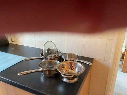 Photo of free Saucepans and cullender (Belper DE56) #2