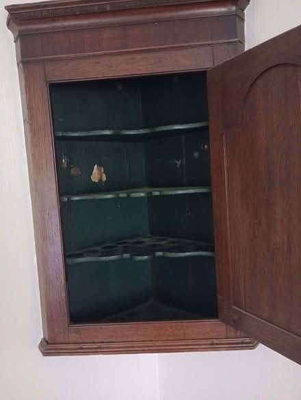Photo of free Wooden corner wall cabinet (Mickleton GL55) #2