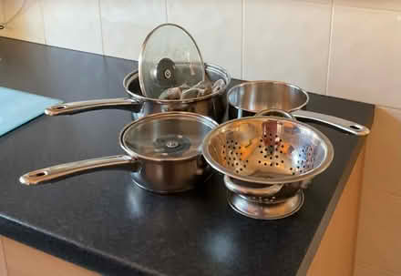 Photo of free Saucepans and cullender (Belper DE56) #1