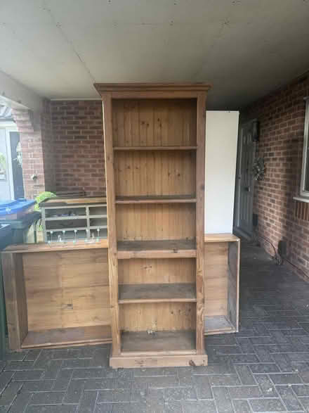 Photo of free Old pine bookcase (Bursledon SO31) #1