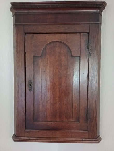 Photo of free Wooden corner wall cabinet (Mickleton GL55) #1