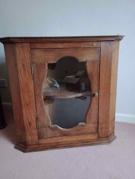 Photo of free Glass fronted corner wall cabinet (Mickleton GL55) #1