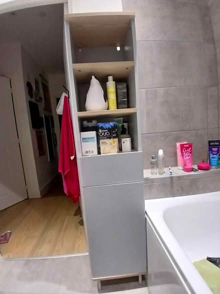 Photo of free Tallboy grey shelving/cupboard unit (E3) #1