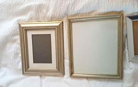 Photo of free 2 x silver/gold pic frames - hang (Bramley, Hants RG26) #1