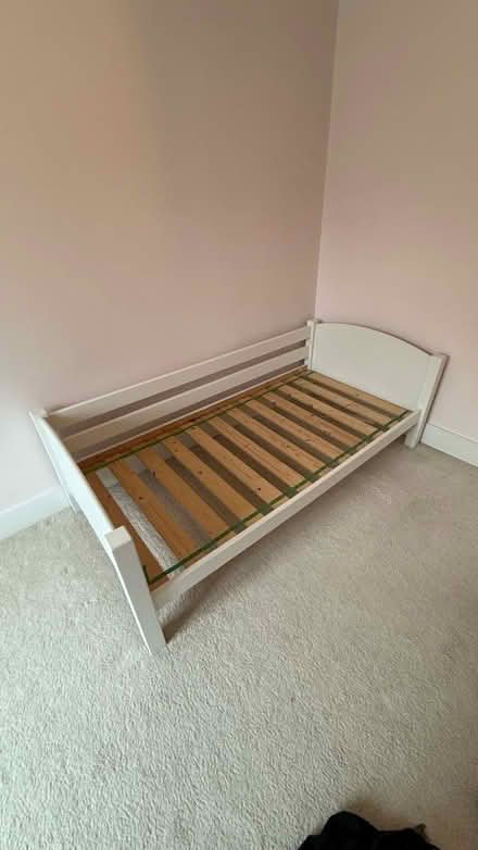 Photo of free Single white bed frame (KT12) #3