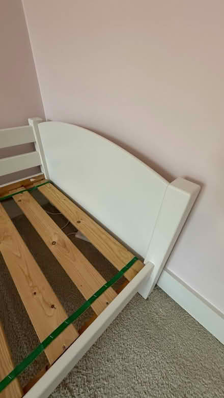 Photo of free Single white bed frame (KT12) #1