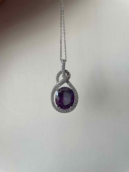 Photo of free Purple gemstone necklace (New Malden/SW20) #1