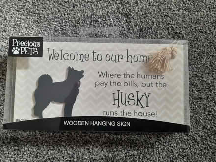 Photo of free Wooden hanging sign #2 husky (Chesterfield, S41) #1
